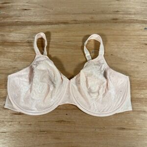 Curvation Light Pink Floral Lace Underwire Full Figure Bra 44DDD 5304593